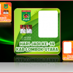 5+ Twibbon HUT ke- 14 Kabupaten Lombok Utara Tahun 2022