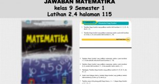 Jawaban Matematika kelas 9 Latihan 2.4 halaman 115
