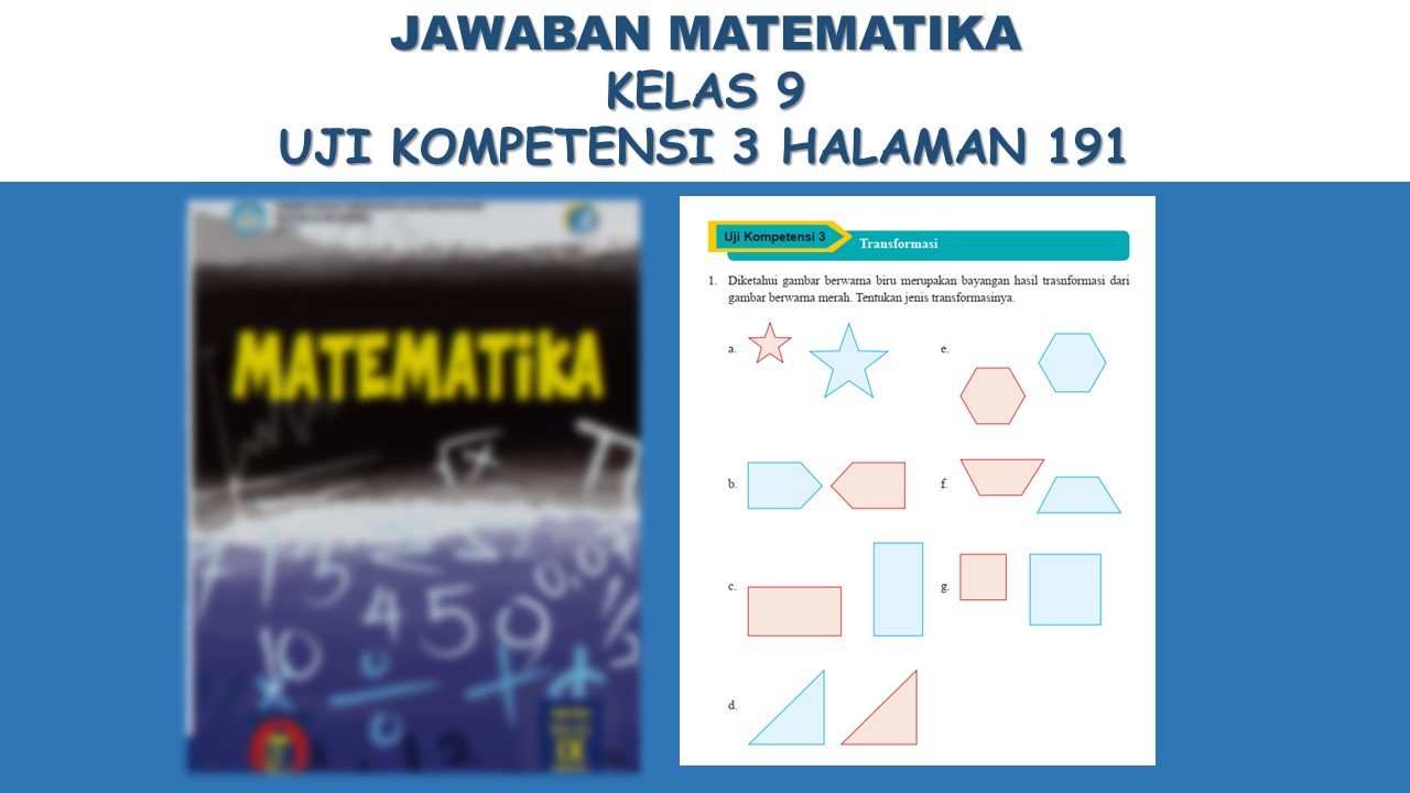 Jawaban Matematika Uji Kompetensi Kelas 9 Halaman 191 Nomor 6-10