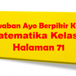 Jawaban Ayo Berpikir Kritis Matematika Kelas 10 Halaman 71