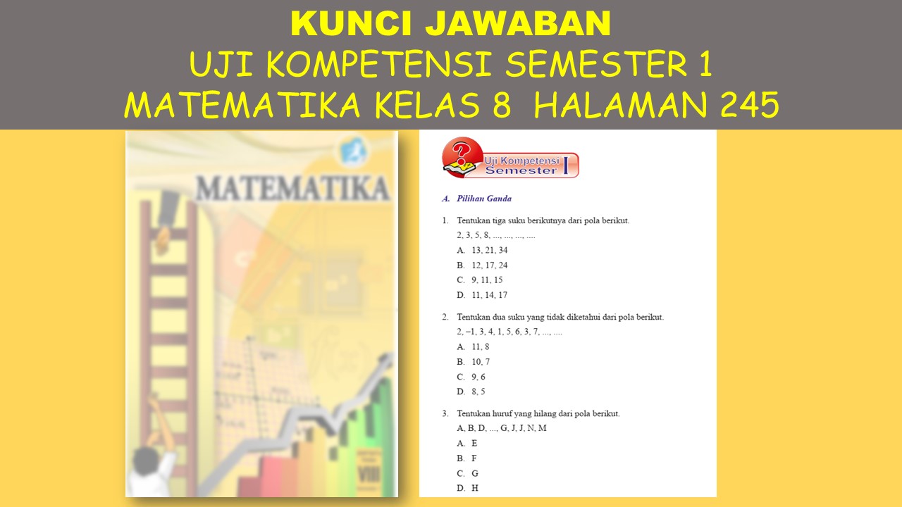 Kunci Jawaban Matematika Uji Kompetensi Semester 1 Kelas 8 Halaman 245 Bagian 2