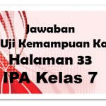 Jawaban Soal No 2 Uji Kemampuan IPA Halaman 33 Kelas 7