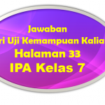 Jawaban Soal No 4 Uji Kemampuan IPA Halaman 33 Kelas 7