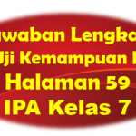 Jawaban Uji Kemampuan IPA Halaman 60 Kelas 7