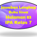 Jawaban Buku Siswa IPA Halaman 83 Kelas 7