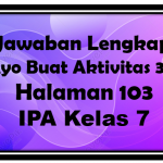 Jawaban Ayo Buat Aktivitas 3.4 IPA Halaman 103 Kelas 7
