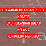 Kunci Jawaban Bilangan Positif dan Negatif