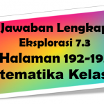 Jawaban Latihan 7.3 Matematika Halaman 192-193 Kelas 10
