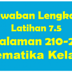 Jawaban Latihan 7.5 Matematika Halaman 210-211 Kelas 10