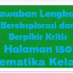 Jawaban Matematika Halaman 150 – 151 Kelas 10