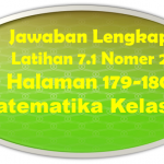 Jawaban Latihan 7.1 Nomer 2 Matematika Halaman 179-180 Kelas 10
