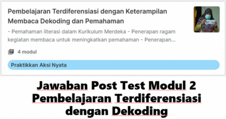 Jawaban Post Test Modul 2 Topik 13