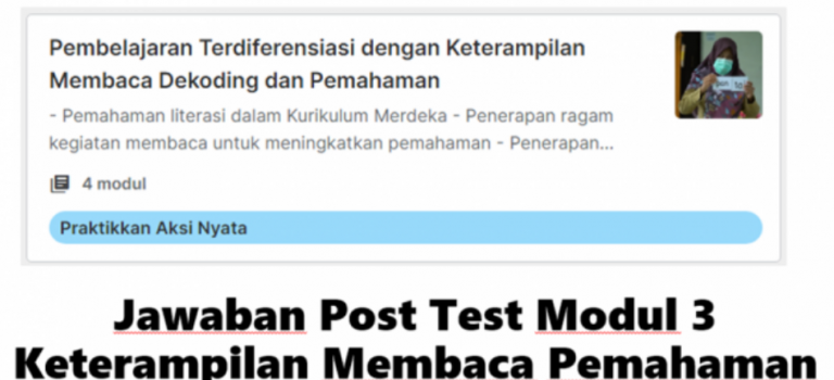 Jawaban Post Test Modul 3 Topik 13