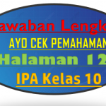 Kunci Jawaban IPA Halaman 123 Kelas 10