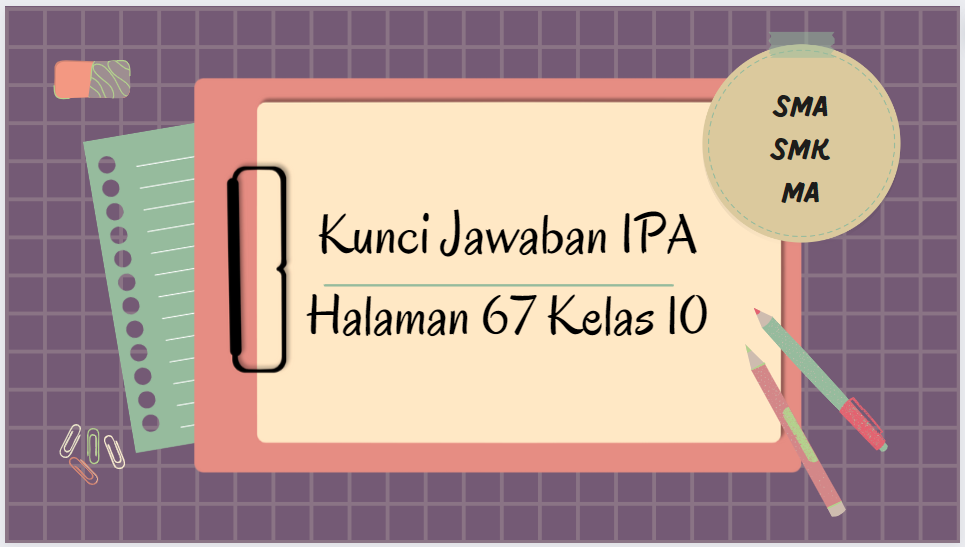 Kunci Jawaban IPA Halaman 67 Kelas 10