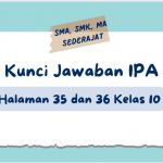 Kunci Jawaban IPA Halaman 35 dan 36 Kelas 10