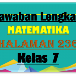 Jawaban Matematika Halaman 236 Kelas 7