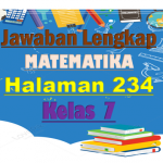 Jawaban Matematika Halaman 234 Kelas 7