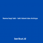 Nama bayi laki - laki Islami dan Artinya